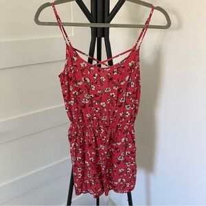 *2/$15* Floral Print Red Romper by H&M